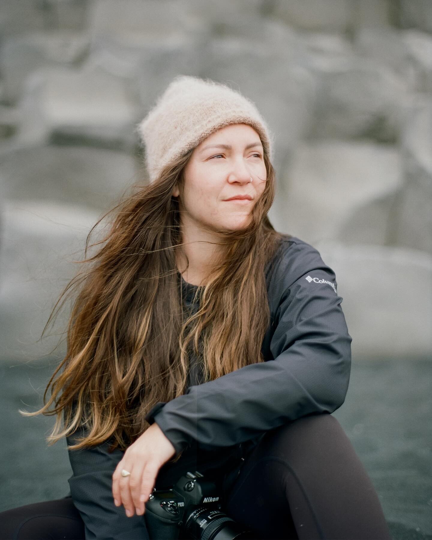 One of my last portraits with my beloved mod Zeiss (now happy in a new photog&rsquo;s hands). Looking forward to making more with my new cameras. 
.
This is, of course, the amazing @karmenmeyerphotography on the black sand beach in Iceland during @fi