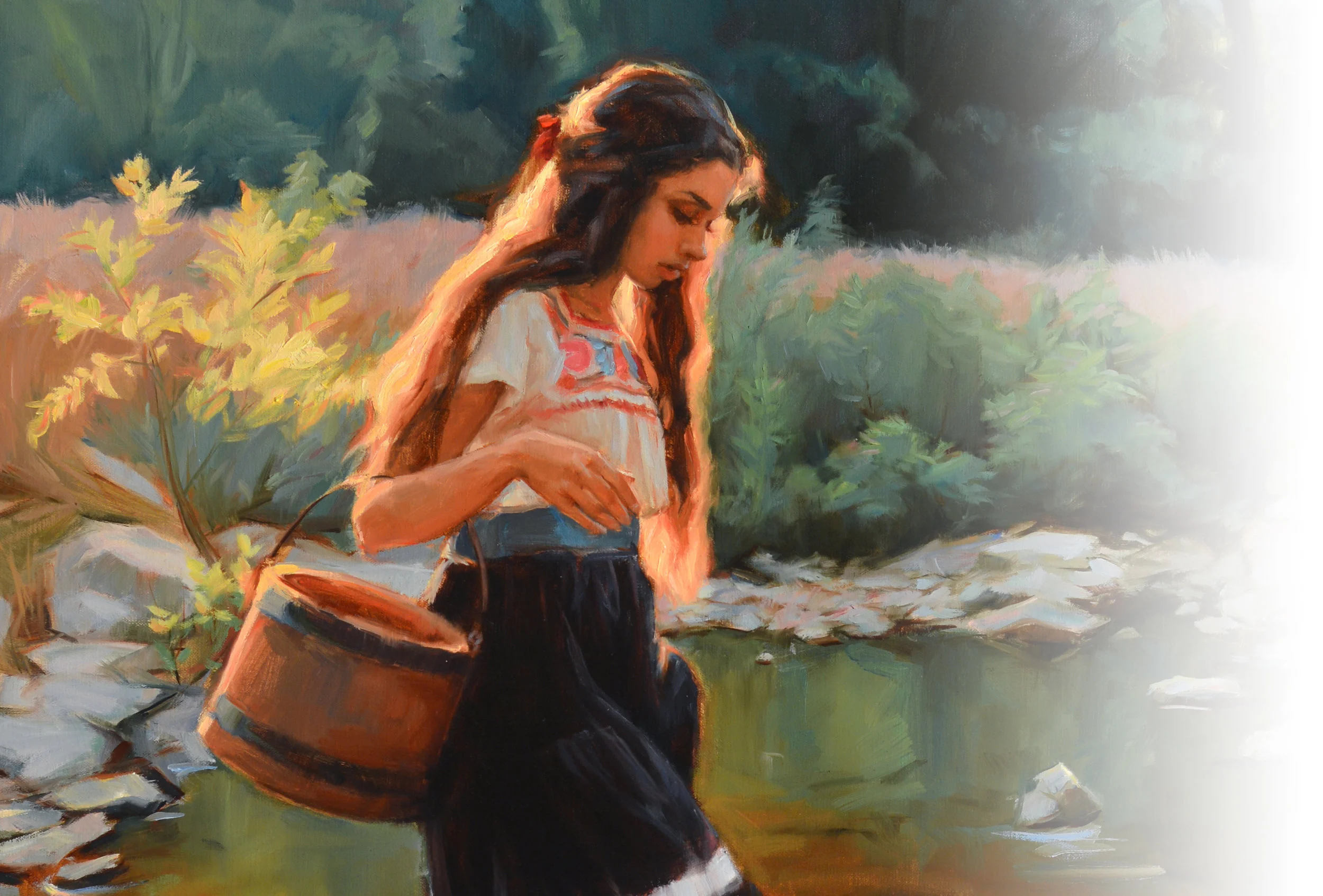 Detail of “Cooling off” 24x36 inches
