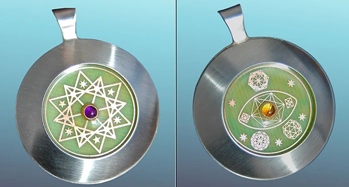 Heart Companion : 2 Gems - Amethyst & Citrine