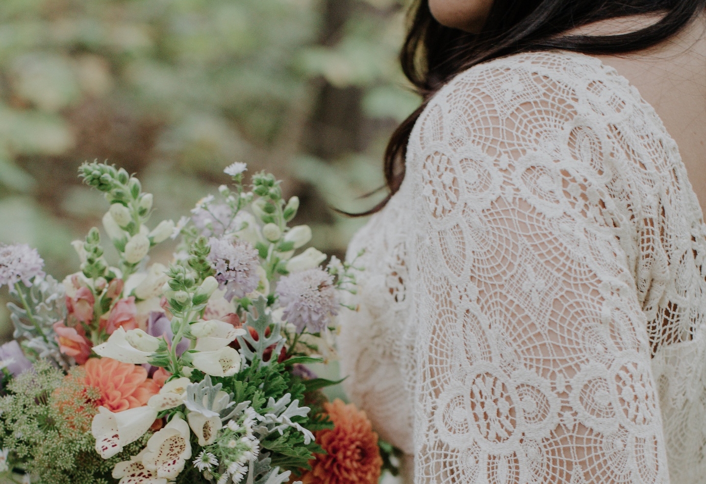 foxglove bridal bouquet