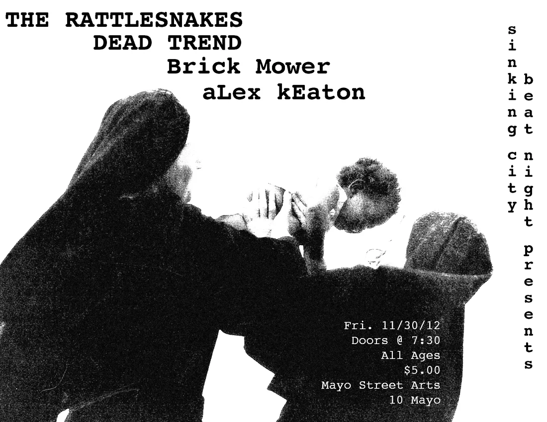 Portland: Dead Trend plays Mayo Arts Center 11/30 with the Rattlesnakes and New Jersey’s Brick Mower.