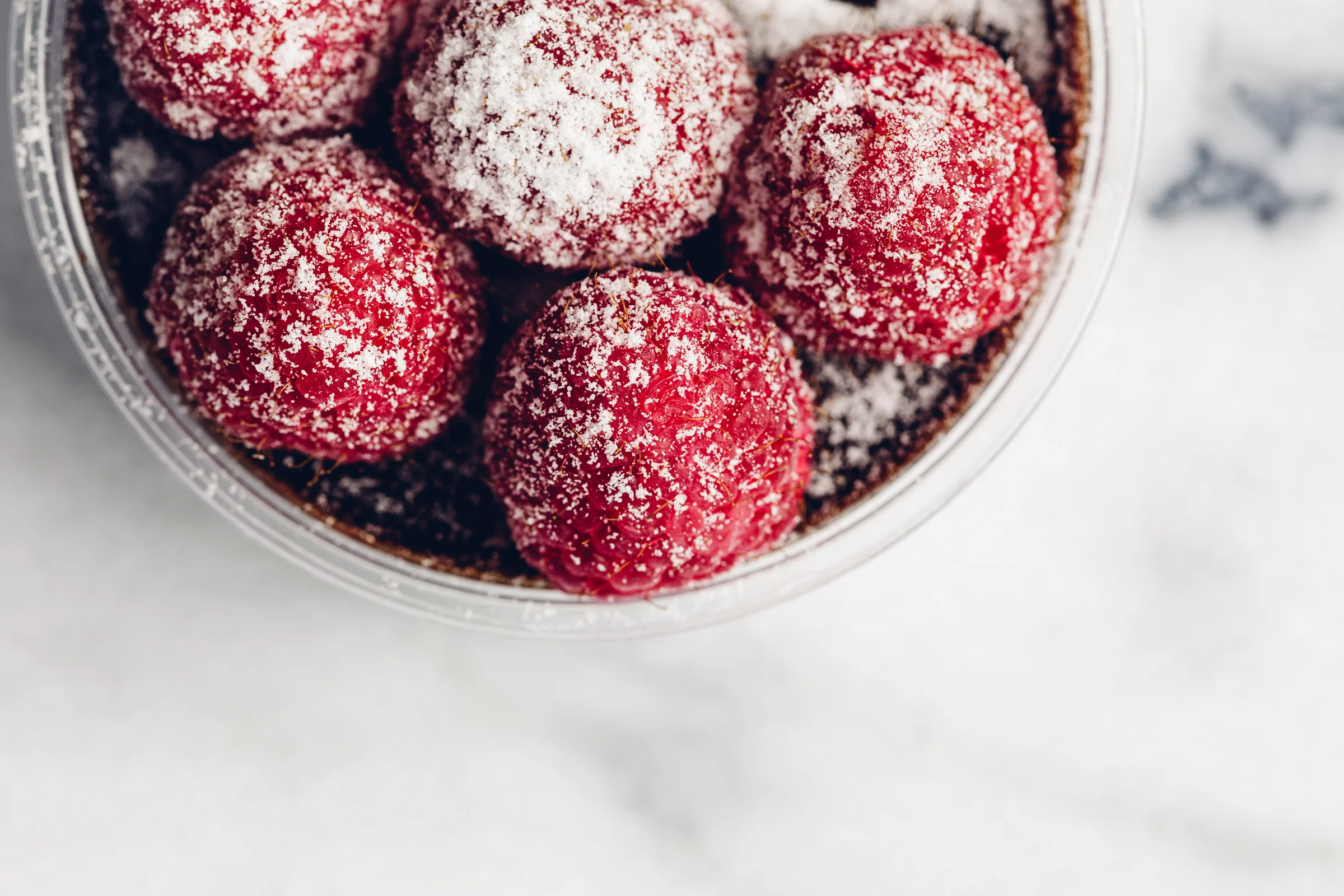 Pots de creme from Rene's Bakery in Broad Ripple. Studio lighting.