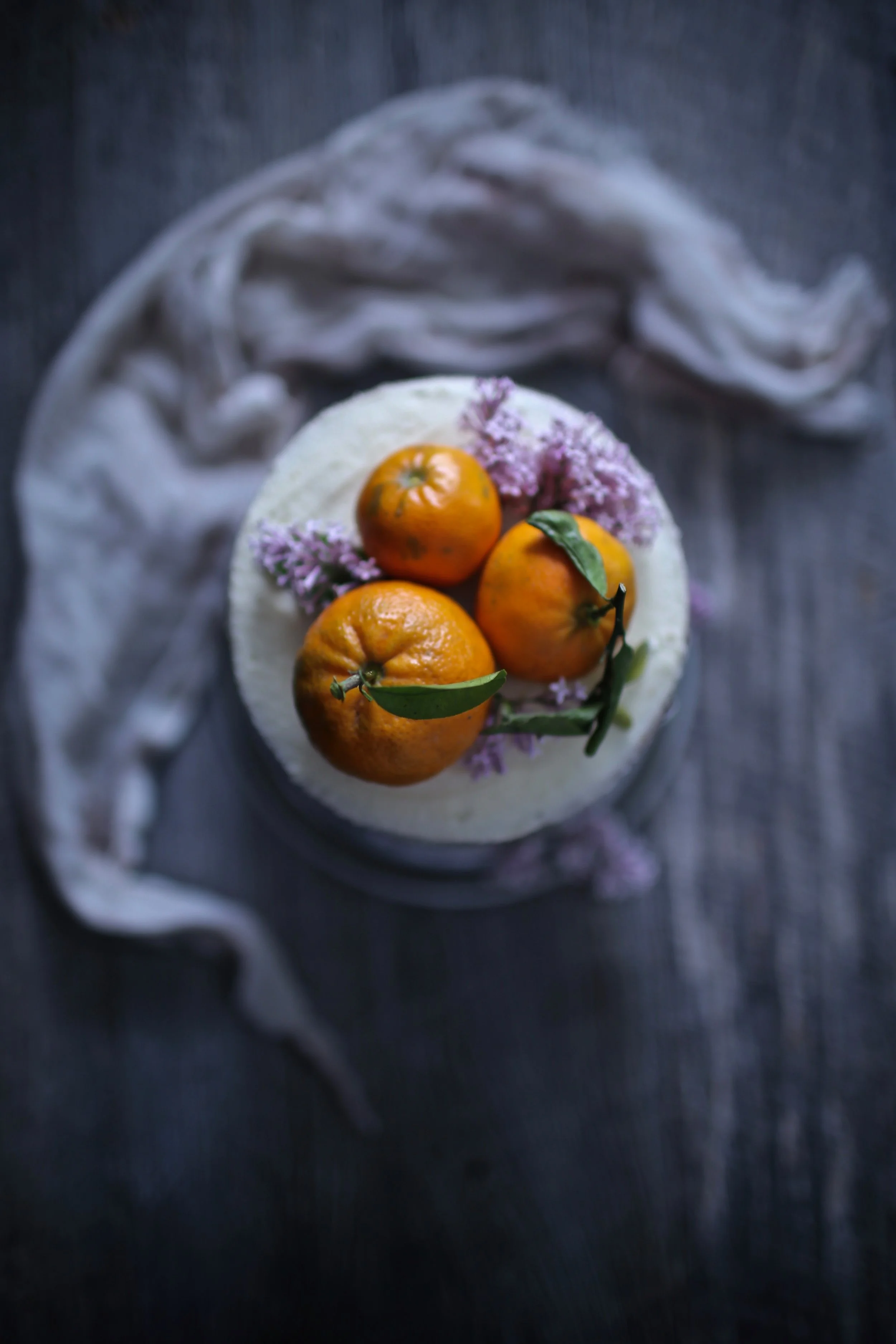Fresh Orange and Lavender Cake.