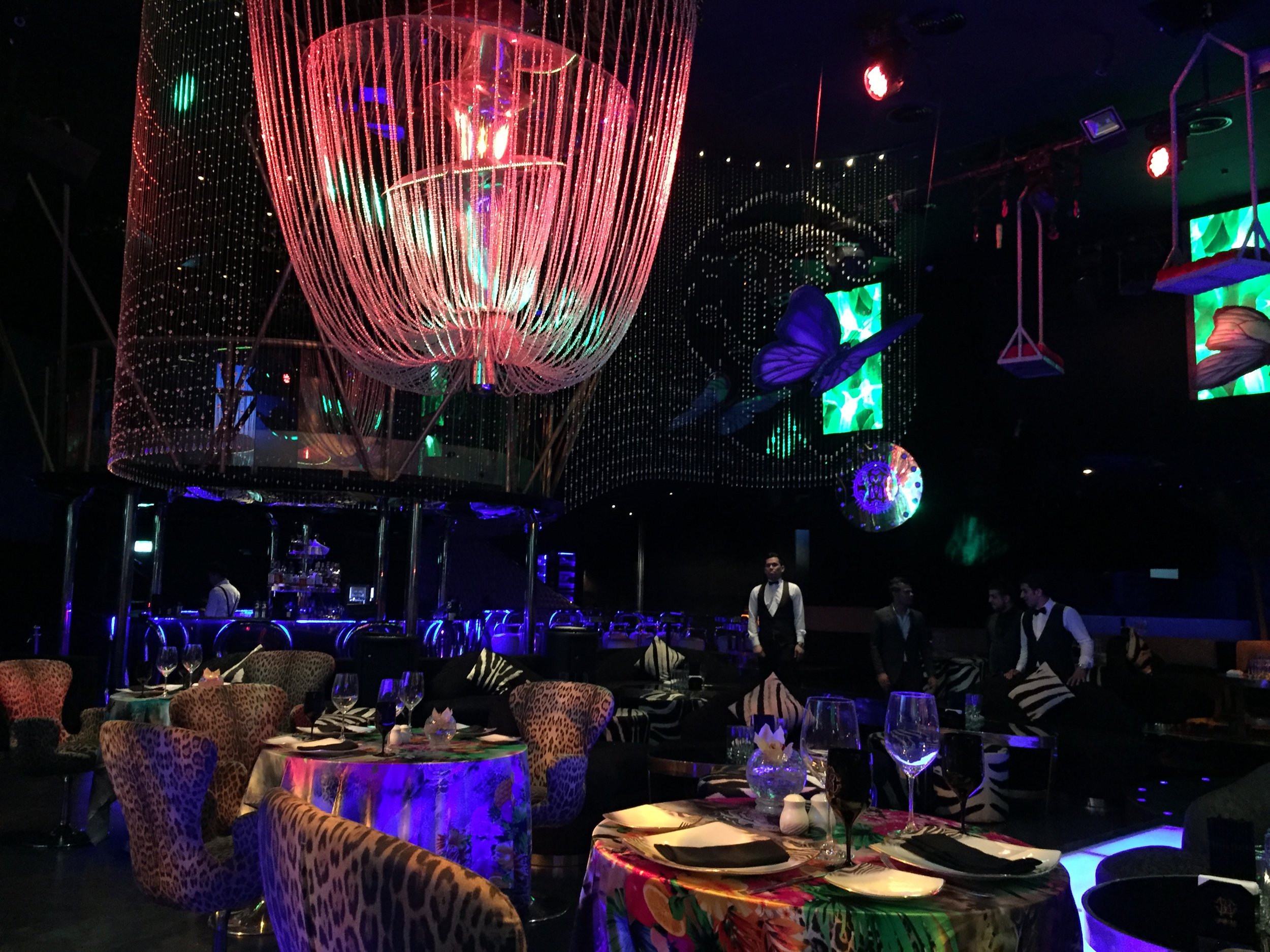 The experience at Cavalli Club - five star service, impecable food. The DJ gets started around midnight, and don't forget to check out the -18 C Ice Lounge downstairs!