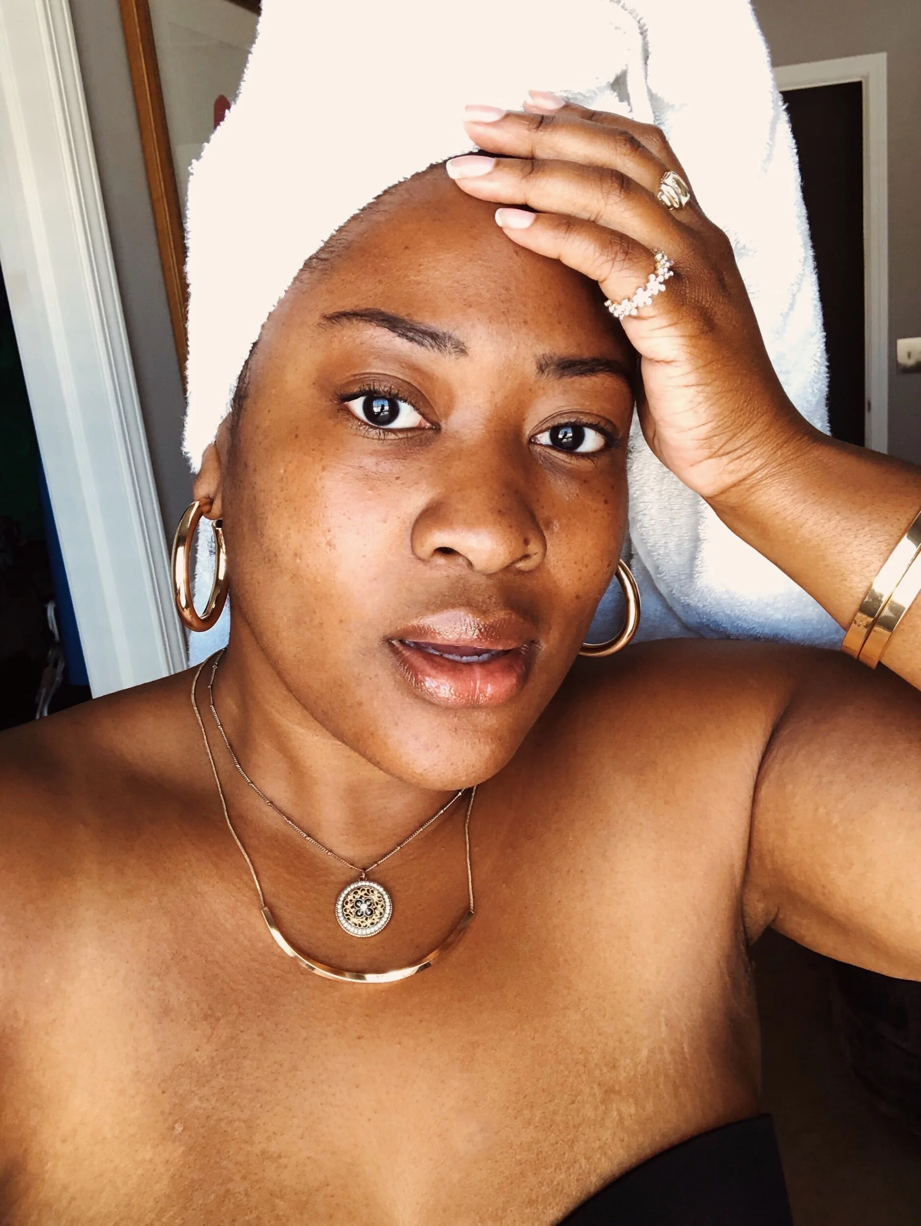 Progress! Now, let’s work on these sunspots and pesky little blackheads! (I’m adding sunscreen to my line up)