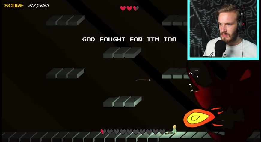 Image Courtesy of the Game Player- Pewdiepie who showed his respect playing Ryan Green's That dragon, cancer: (Photo source, https://www.youtube.com/watch?v=xBQYLXX2Mk0 (2016) )