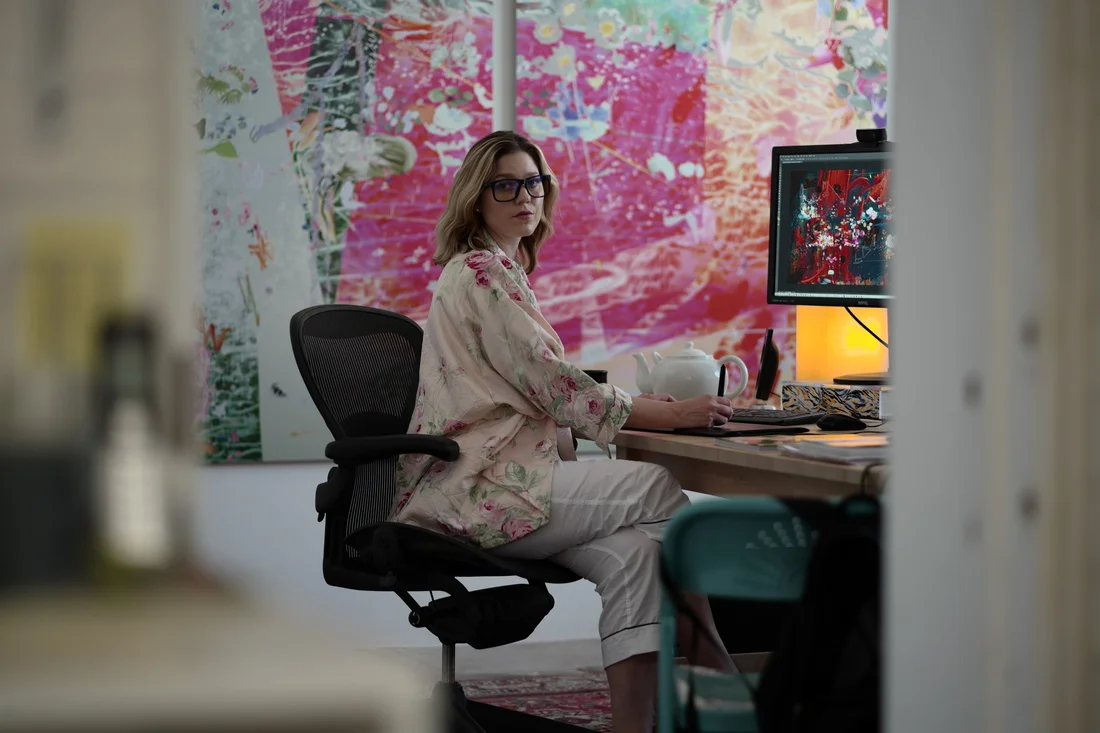 Cortright working, via Artsy