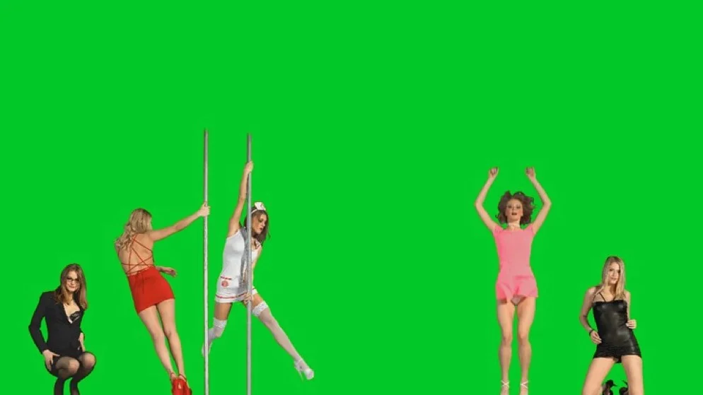 Cortright’s 2015 show “Niki, Lucy, Lola, Viola” projected dancing stripper flash animations about the walls of the gallery., via DigiArt21