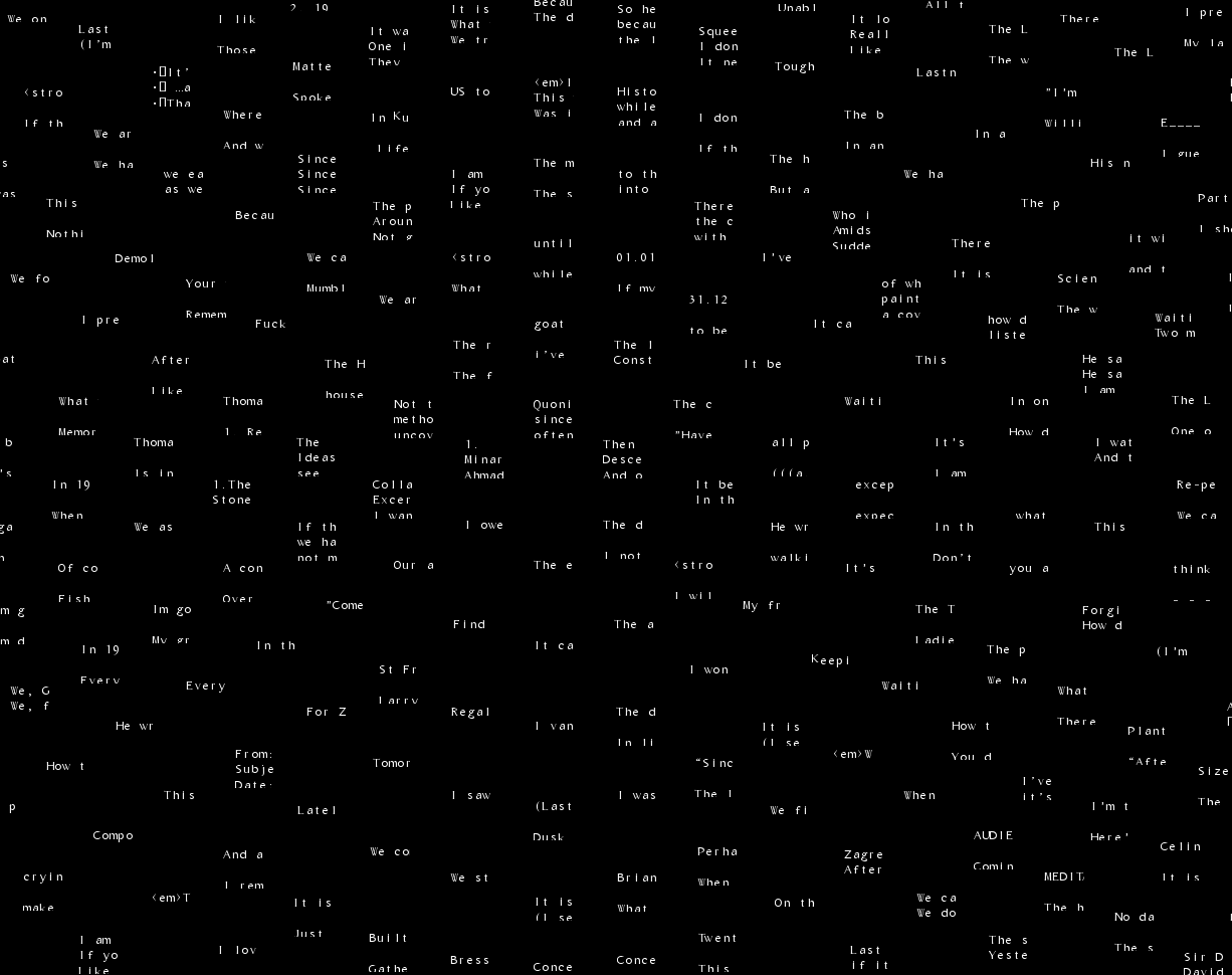 Image courtesy of Electronic Literature Collection - http://collection.eliterature.org/2/works/morrissey_last_performance/Morrissey_ELO/installation/
