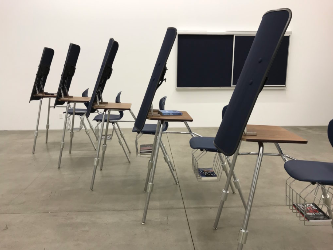 American Artist, I'm Blue (If I Was █████ I Would Die), 2019. Installation view at Koenig &amp; Clinton Gallery.