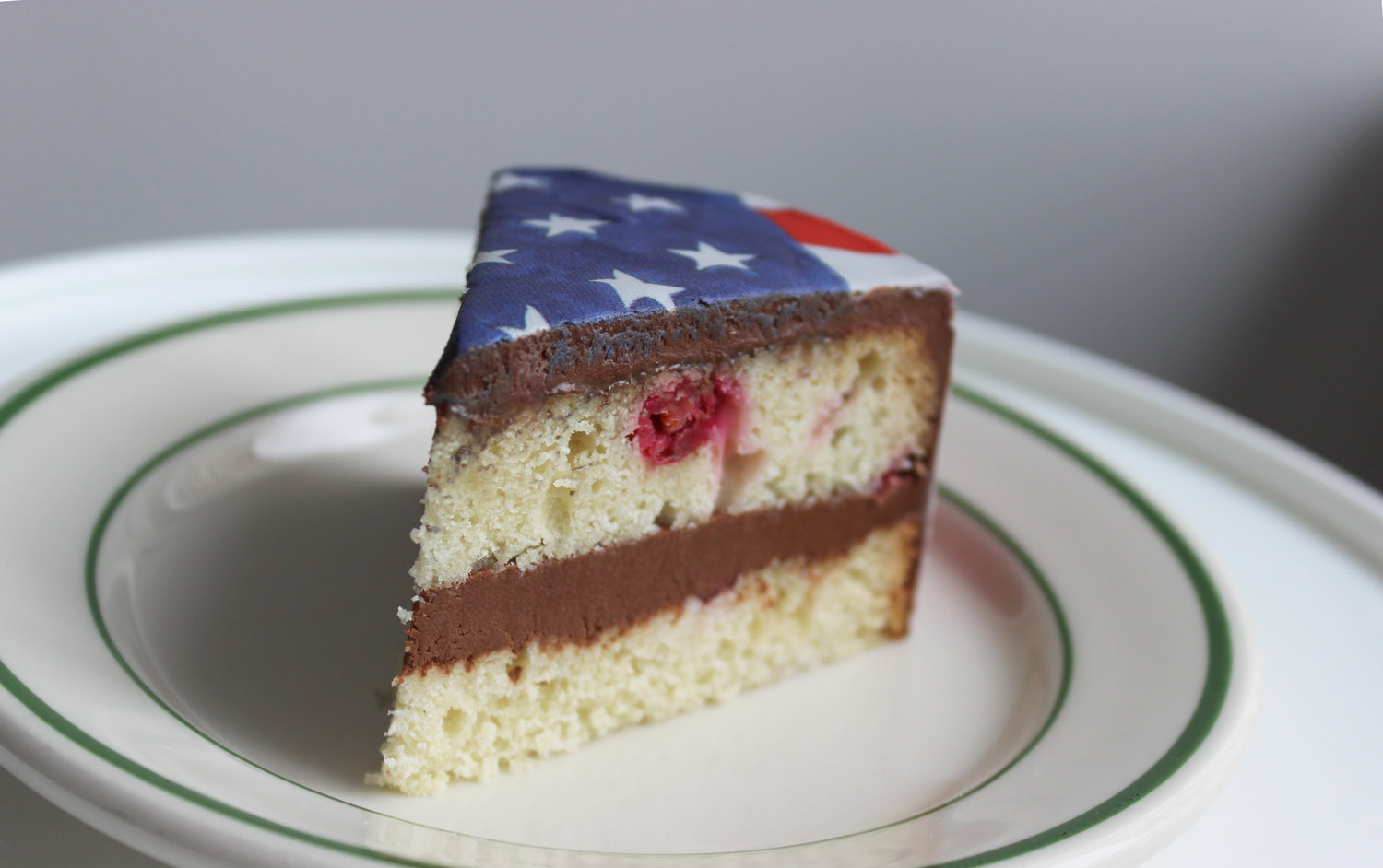 Cranberry Cake with Chocolate Frosting and Flag #ChefanieSheet