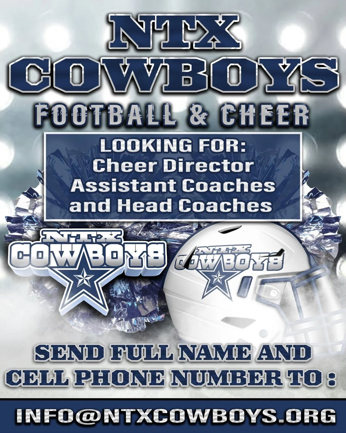 Coaching Opportunities — North Texas Cowboys Youth Football