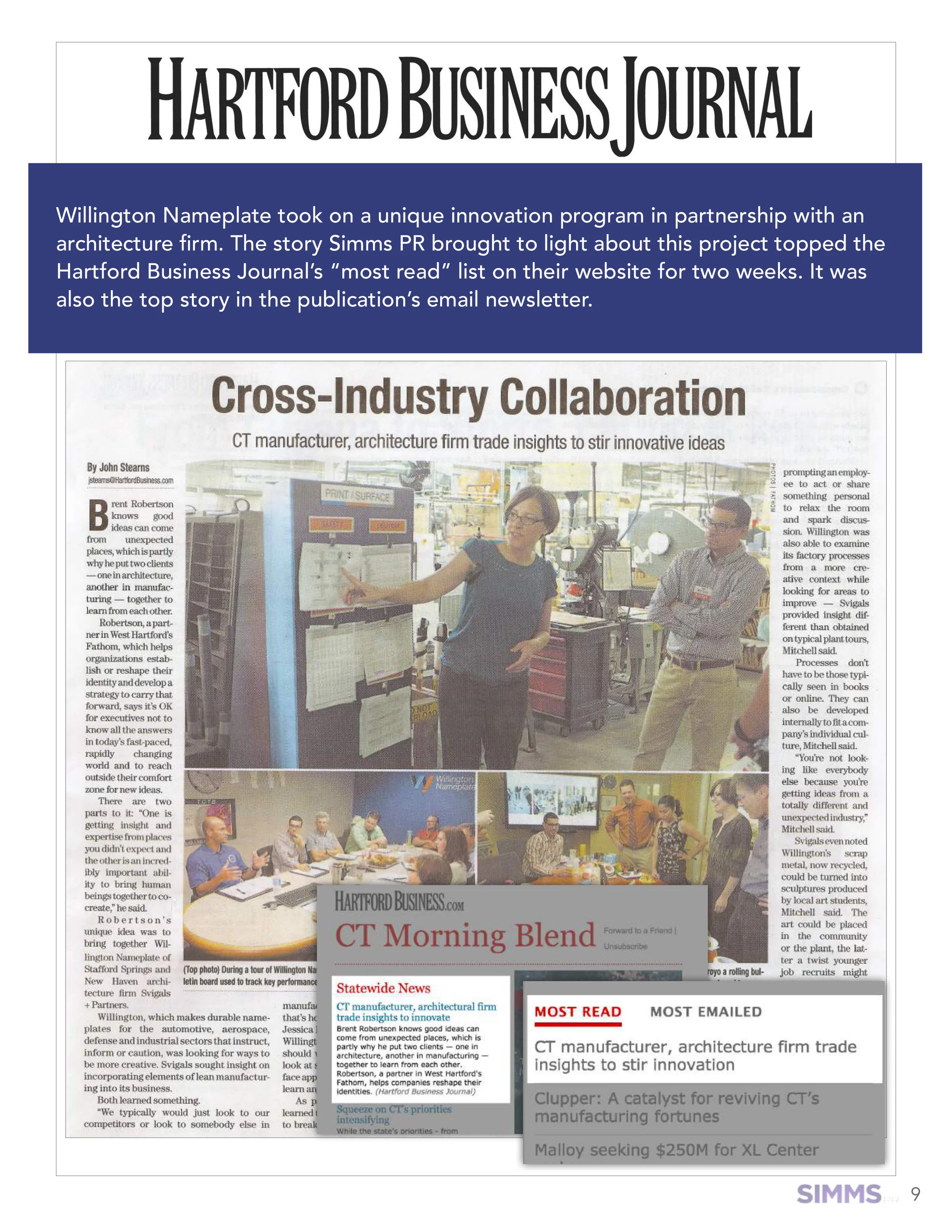 Read this story on the Hartford Business Journal website .