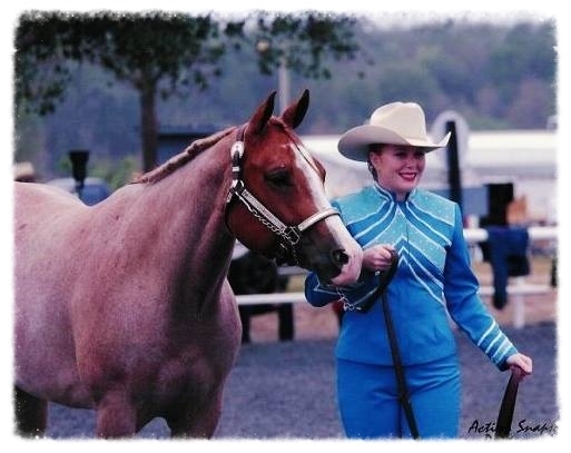 Equestrian Competing in Showmanship