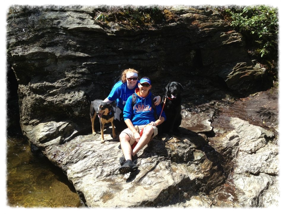 Couple with Dogs on Hike