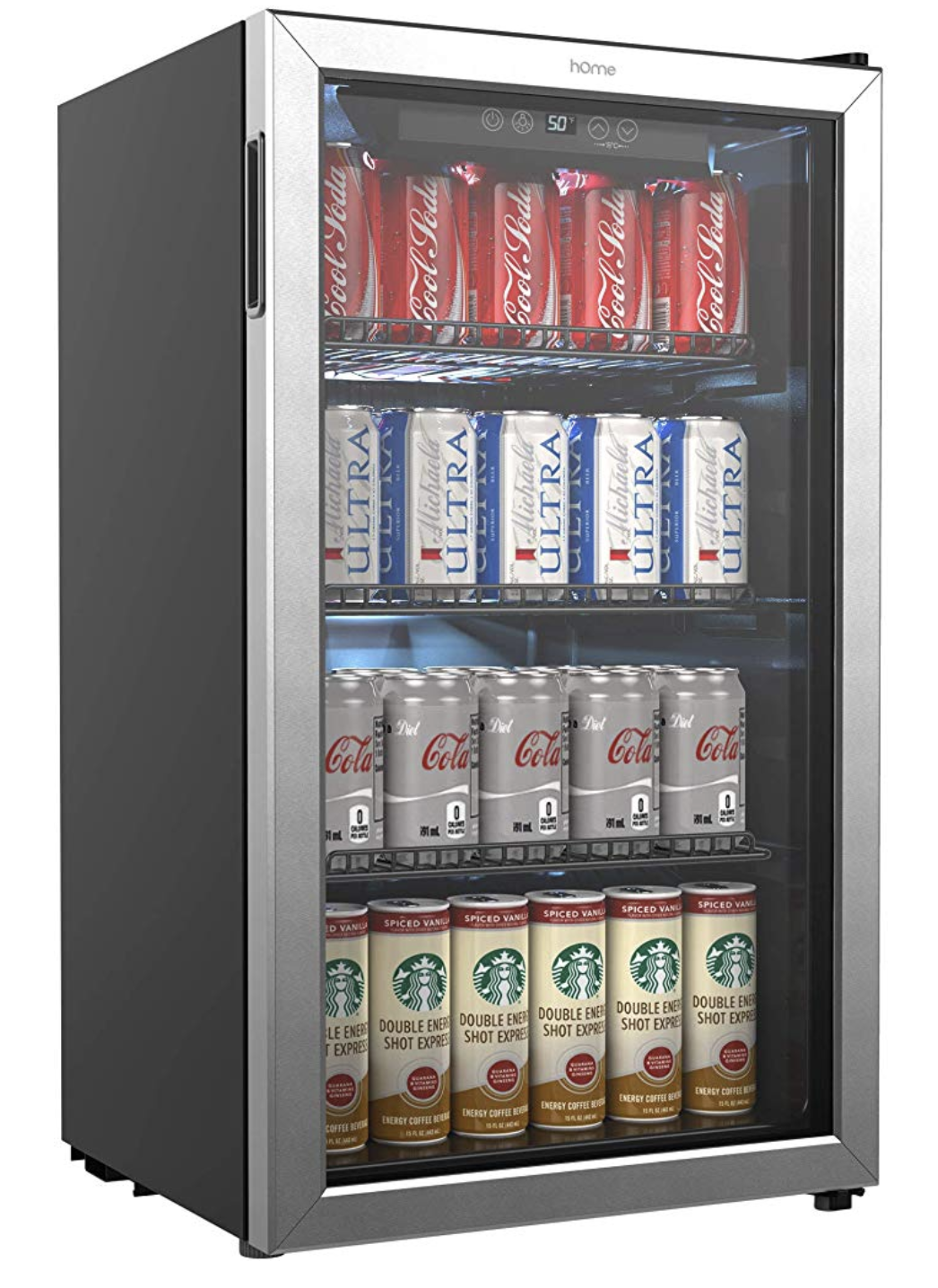 Show off your drink collection with a glass front refrigerator!