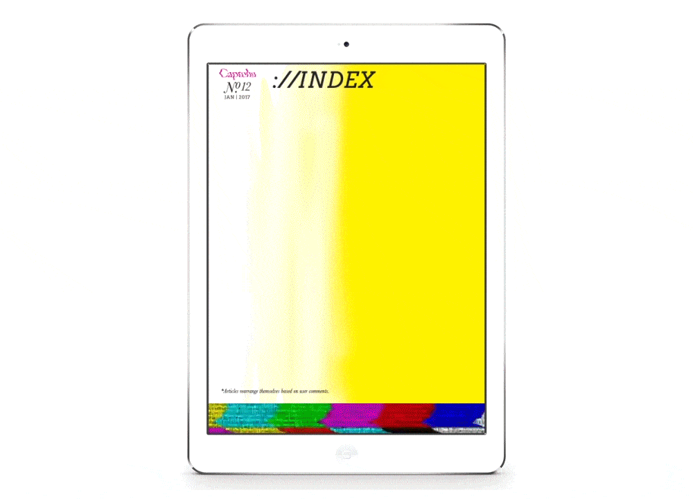 The index page sorts the feature articles based on popularity. 