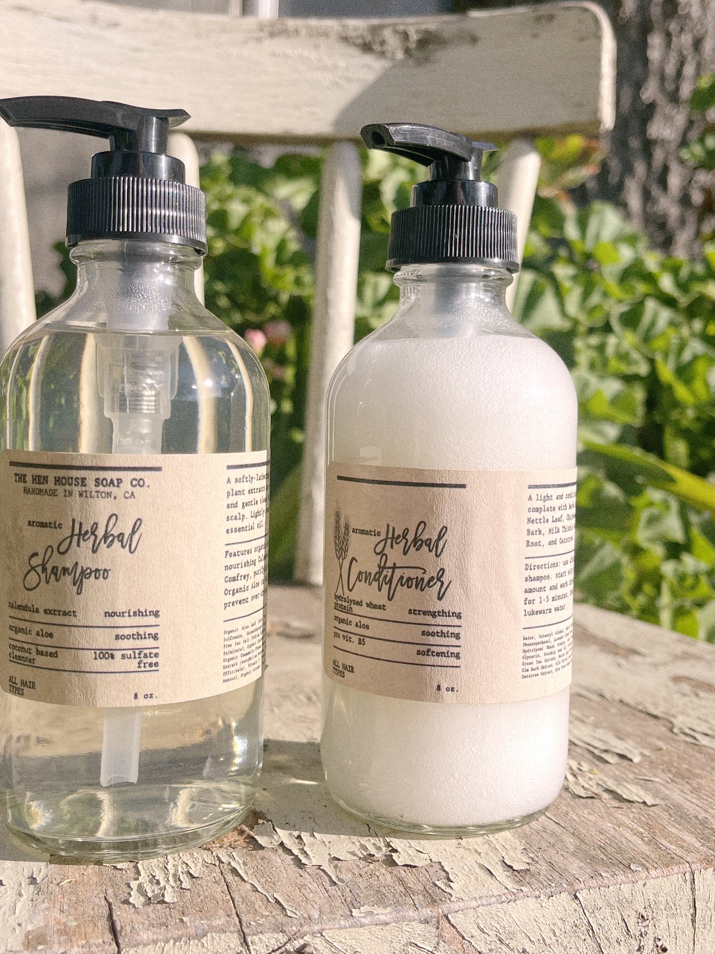 Herbal Shampoo and Conditioner.