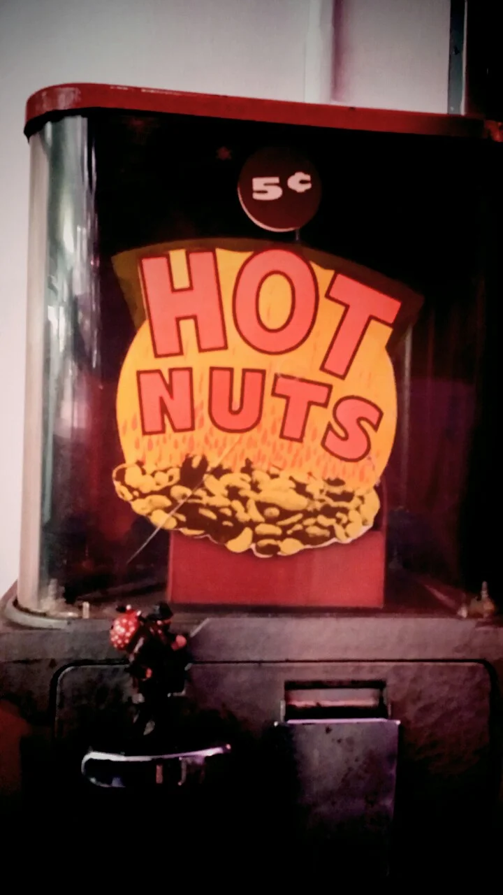 Selling nuts! Hot nuts! Anybody here wanna buy my nuts? Selling nuts, hot nuts I’ve got nuts for sale Now you see that man all dressed in brown He’s got the hottest nuts in town Selling nuts, hot nuts, You buy ‘em from the peanut man
-Lil Johnson (1935)