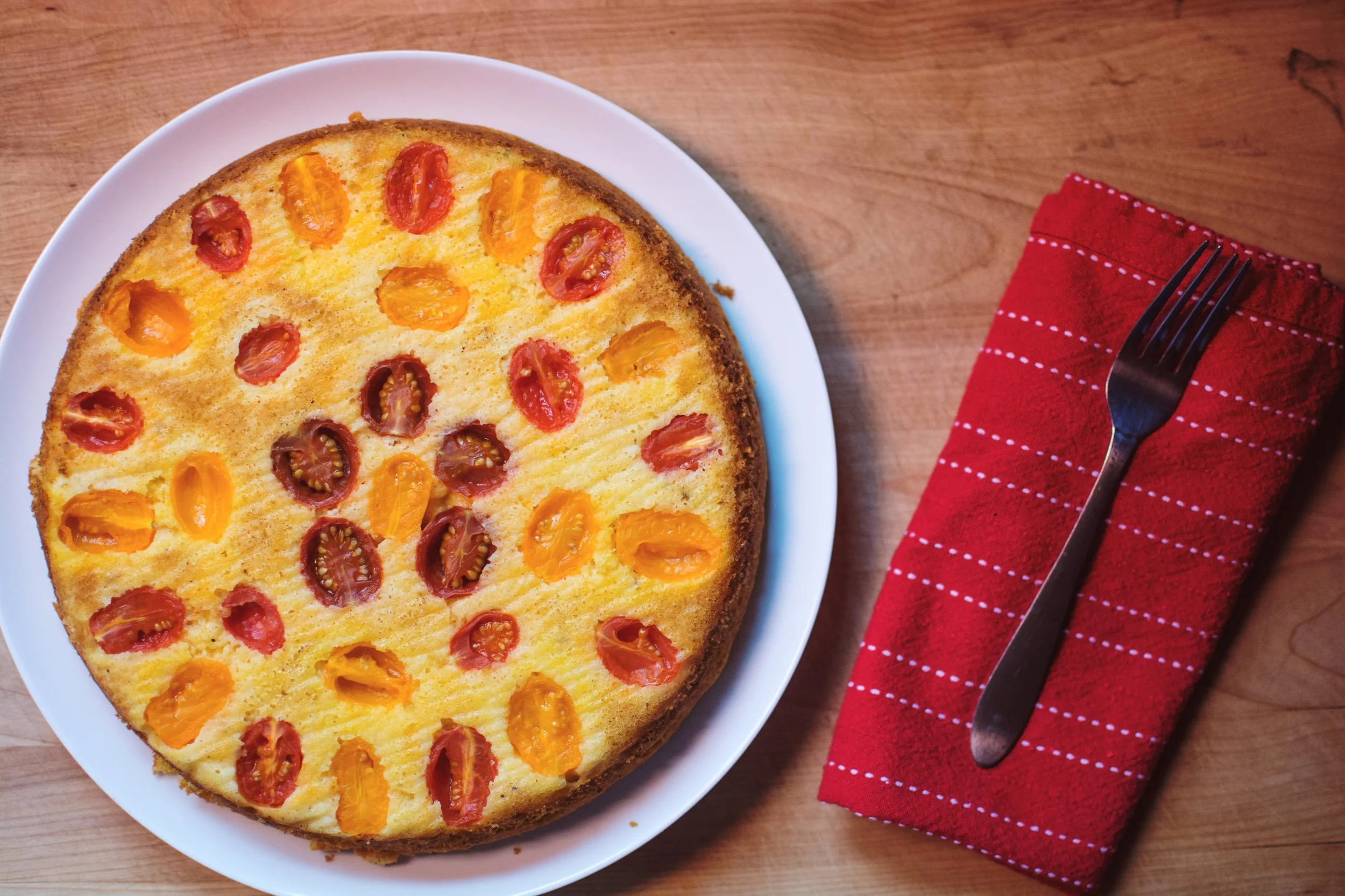 Cornbread With Cherry Tomatoes