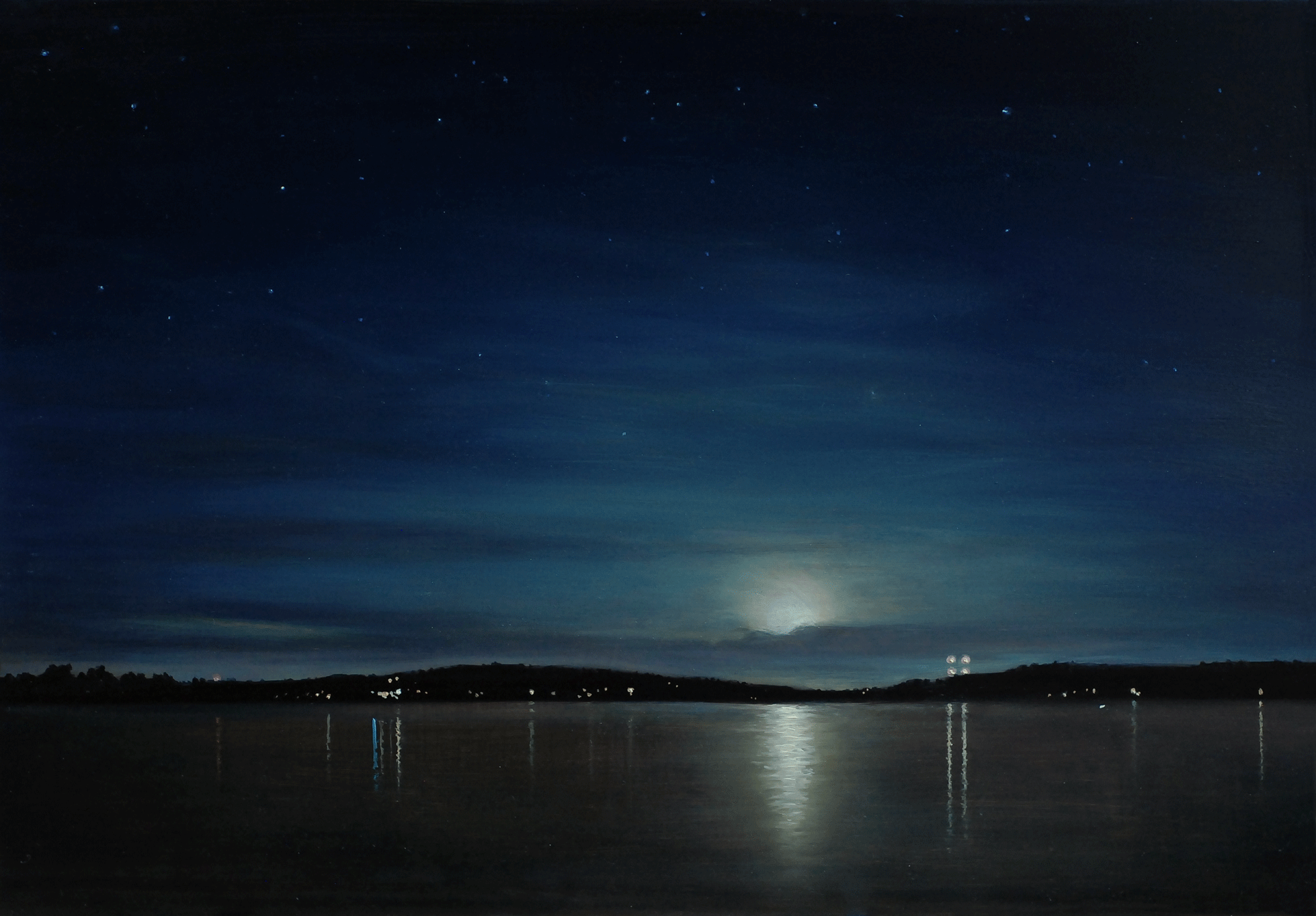 The-Radio-Towers-of-Nacka-with-Setting-Moon,-2010,-Oil-on-copper,-25-x-35-cm.gif