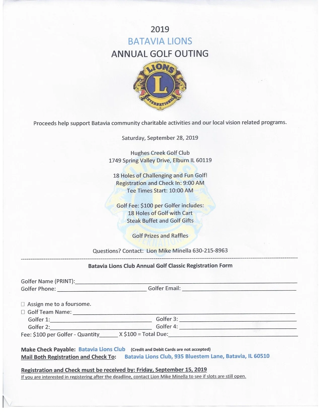 Events Batavia Lions Club