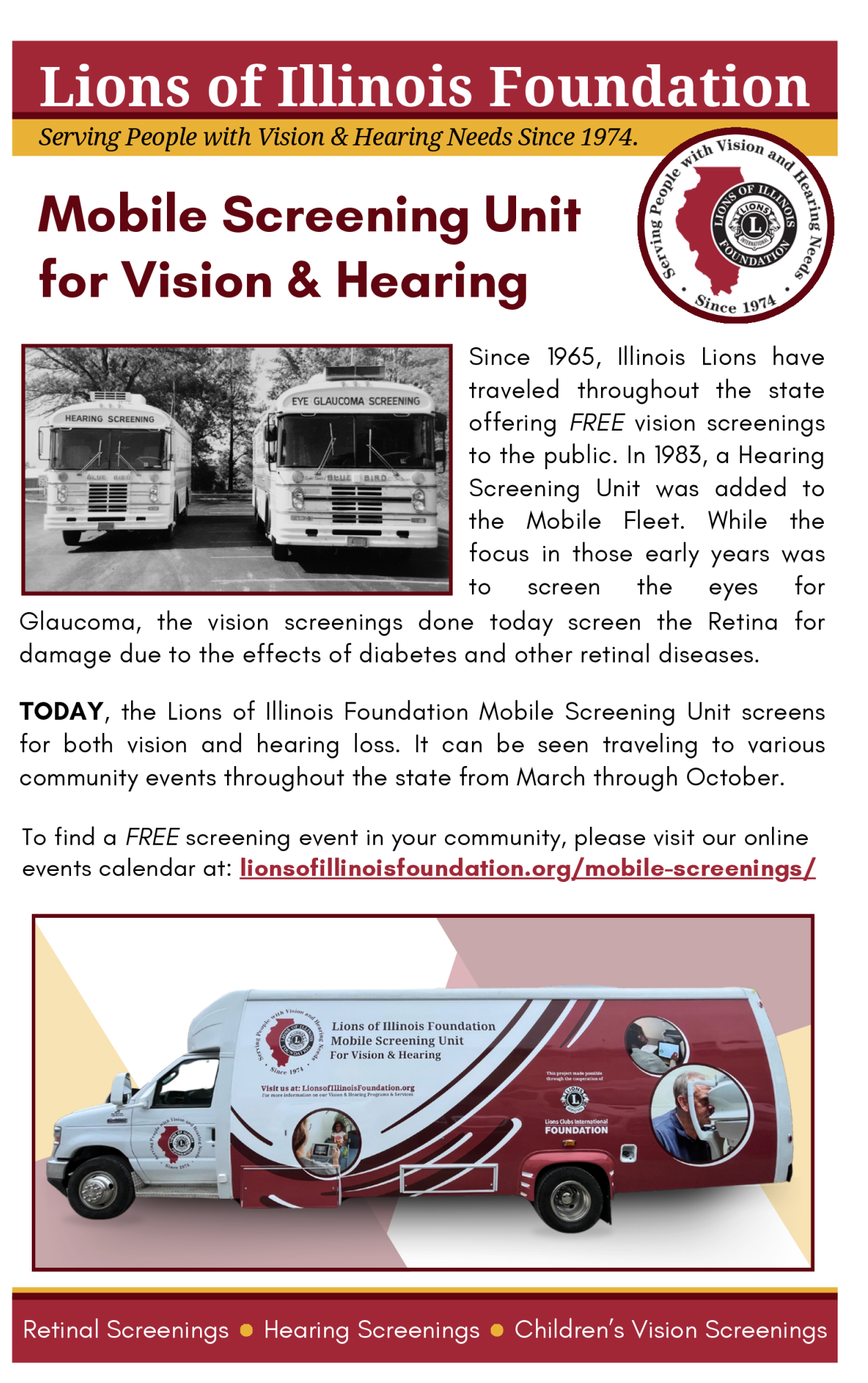 Free Vision &amp; Hearing Screeining