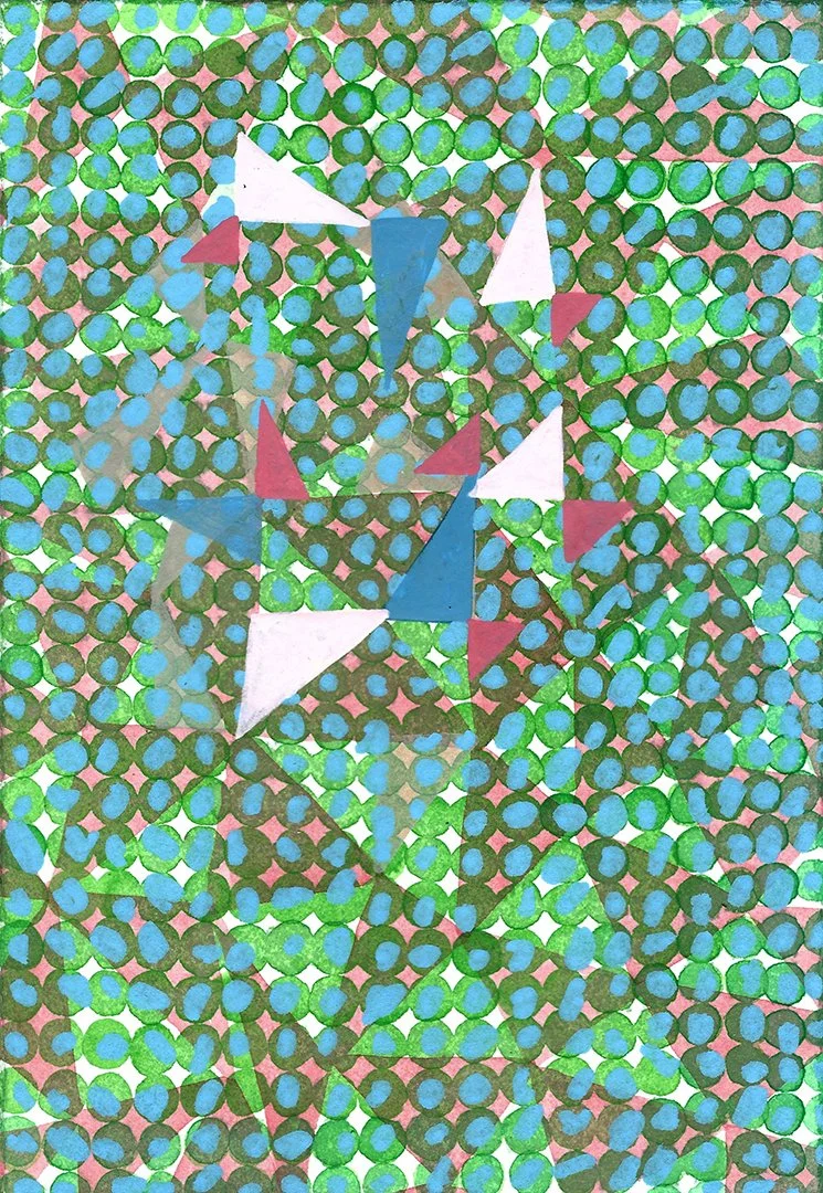 remembering accardo tackle #42, acrylic on paper, 8 x 5.5 inches, 2021