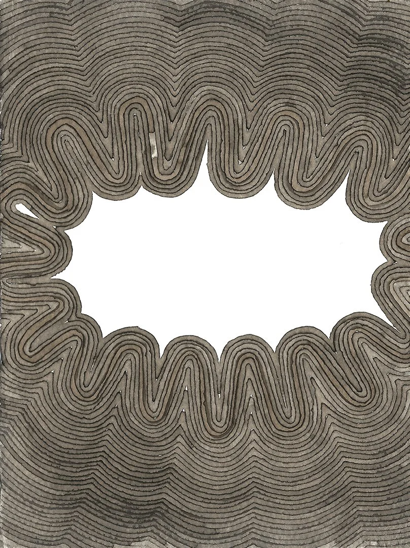 remembering accardo tackle #31, walnut ink on paper, 7.5 x 5.5 inches, 2020