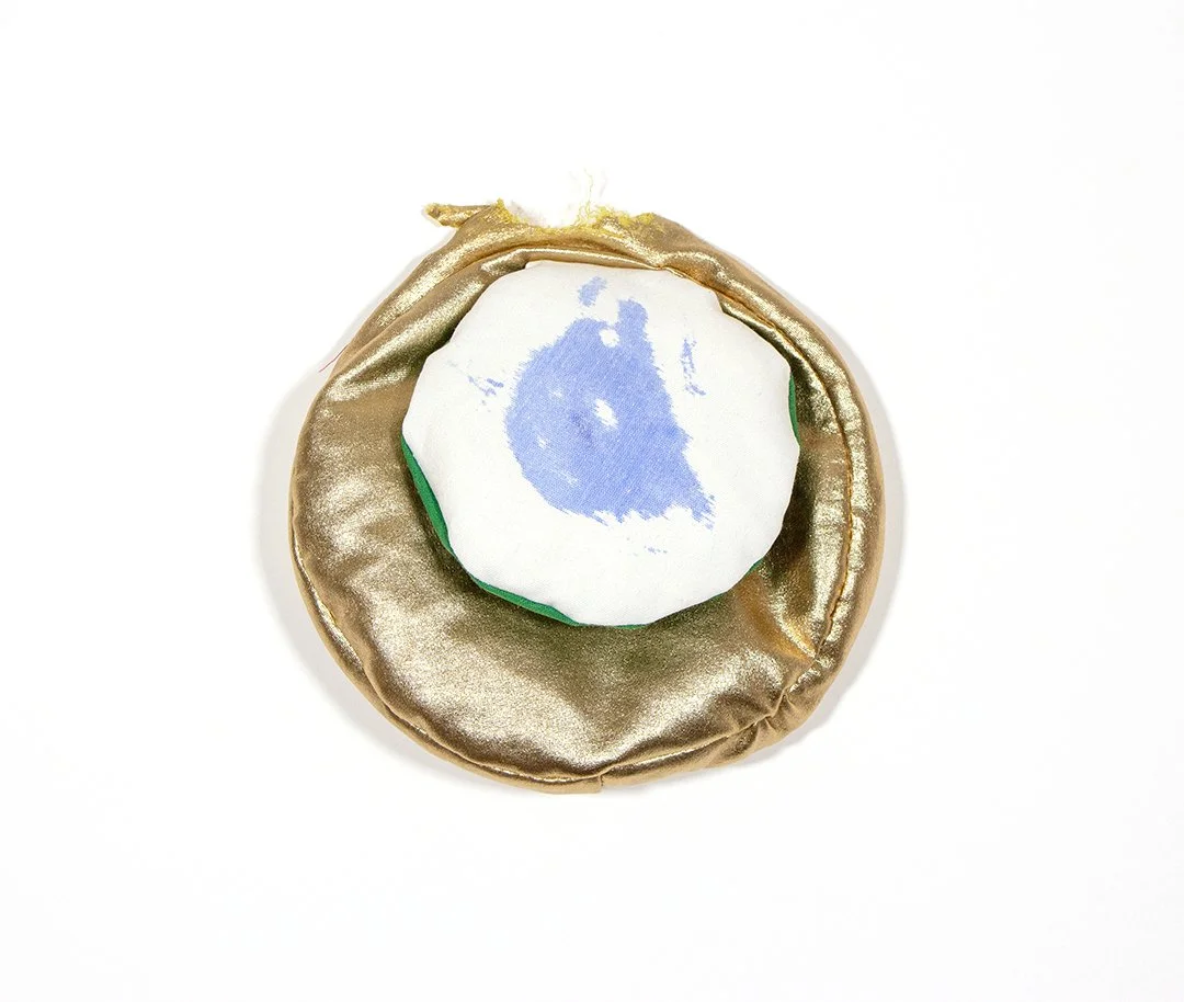 money, dog toy, fabric, thread, acrylic paint, and polyester fiberfill, dimensions variable, 2025