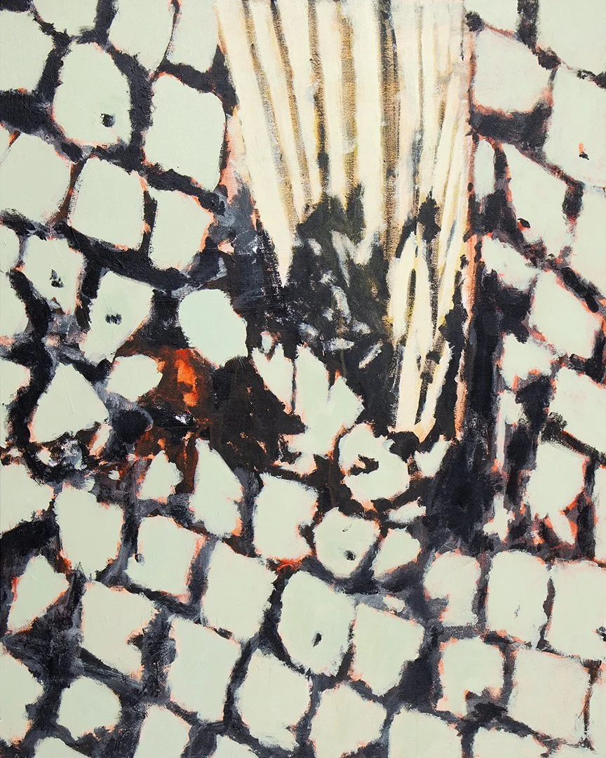 hair like a waterfall a bit bigger, acrylic on canvas, 48 x 38 inches, 2022