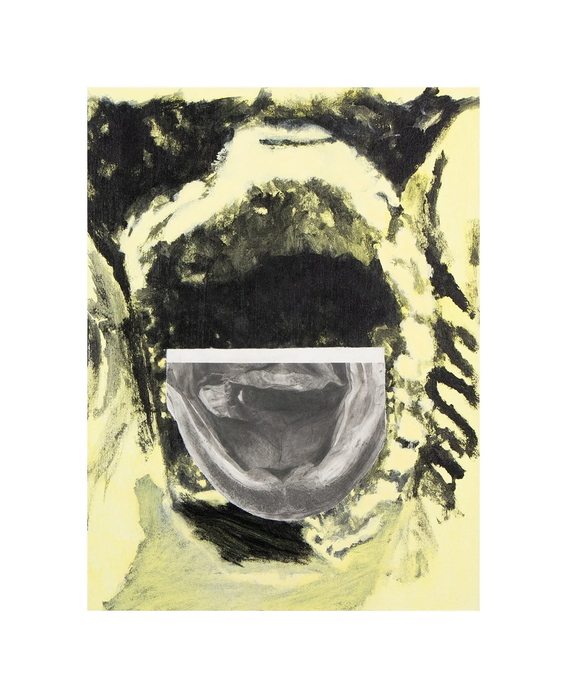 heck not hell, graphite and acrylic on canvas on panel, 24 x 18 inches, 2023