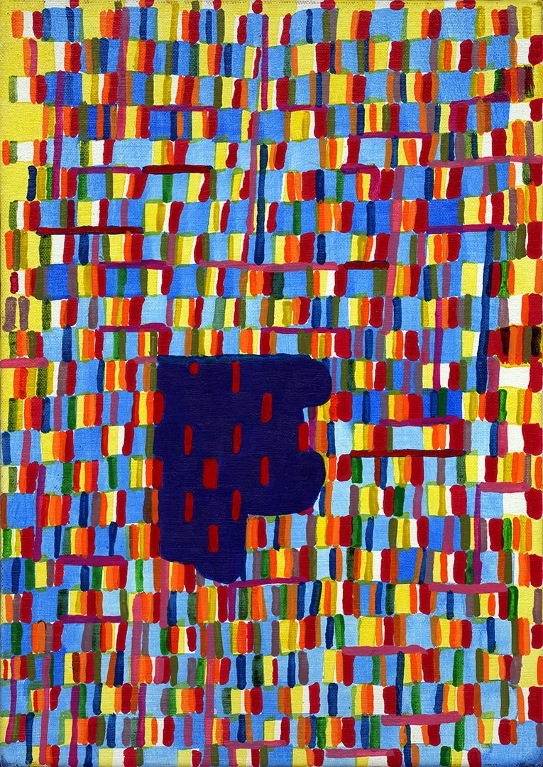 untitled, acrylic on canvas on panel, 12 x 8.5 inches, 2015