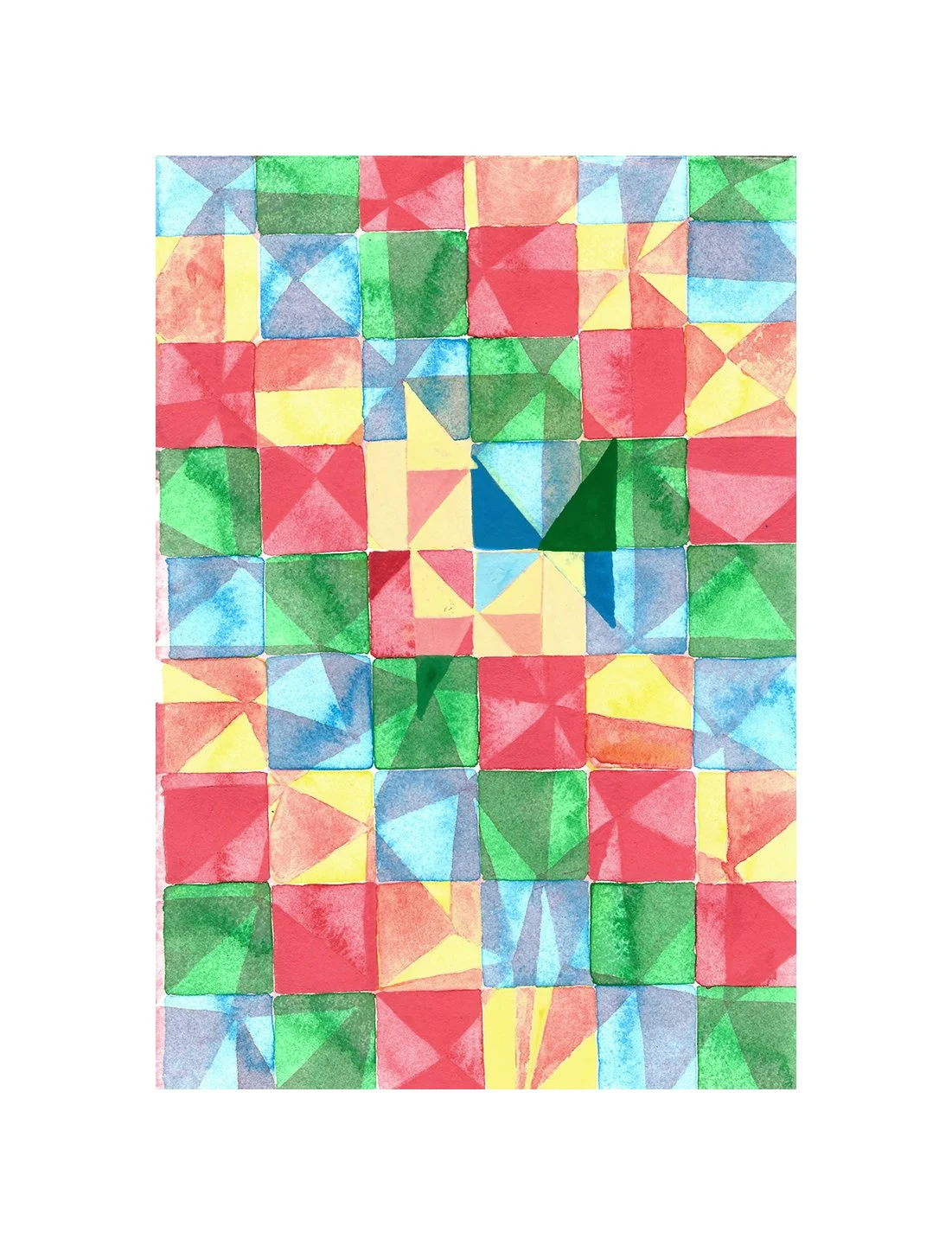 remembering accardo tackle #41, acrylic and ink on paper, 8 x 5.5 inches, 2021