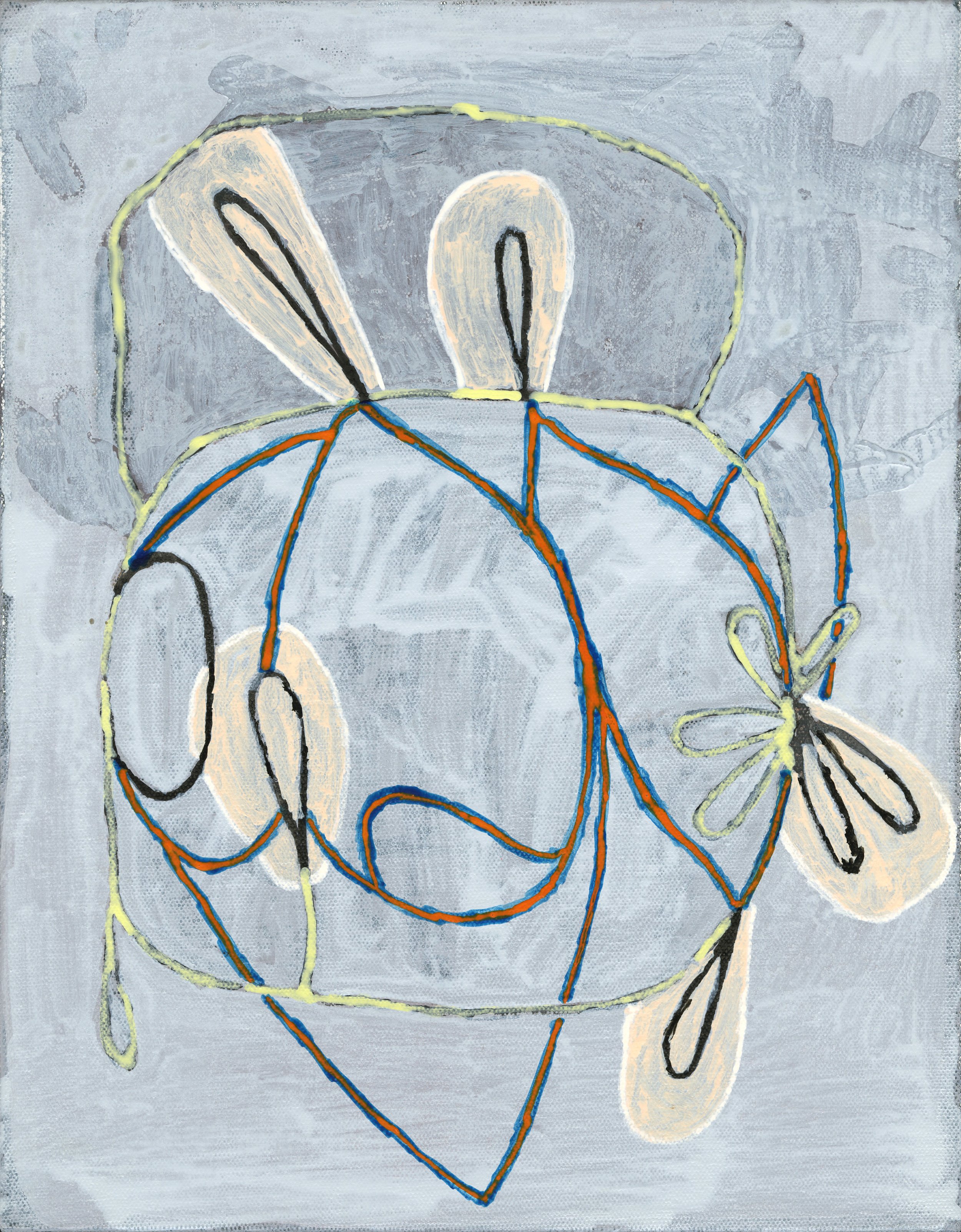 untitled, acrylic on canvas on panel, 16 x 12.5 inches, 2010