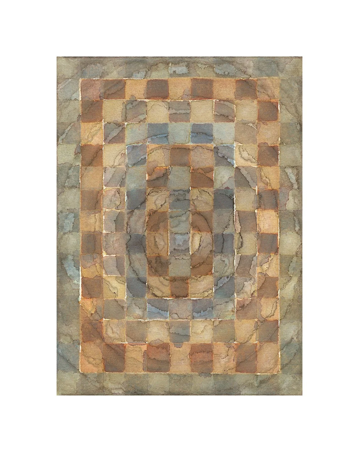 remembering accardo tackle #36, walnut ink, gouache, and acrylic on paper, 7.5 x 5.5 inches inches, 2020