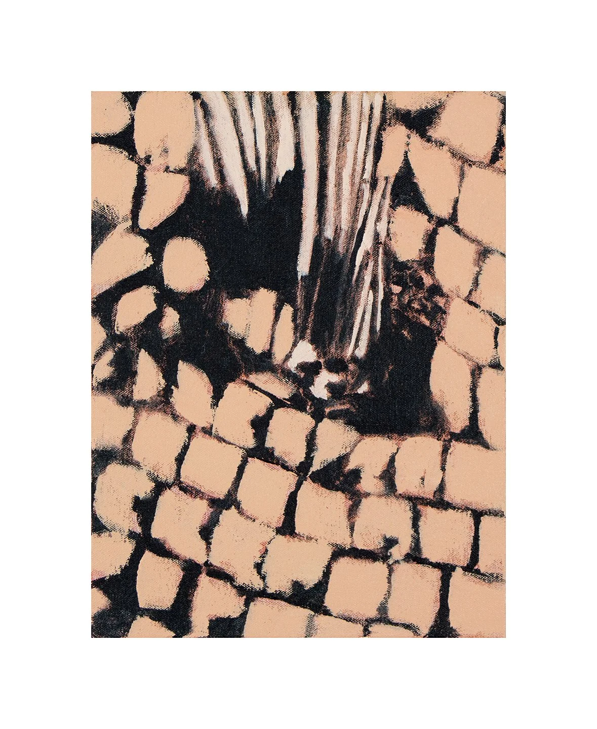 hair like a waterfall, acrylic on canvas on panel, 11.5 x 9 inches, 2022