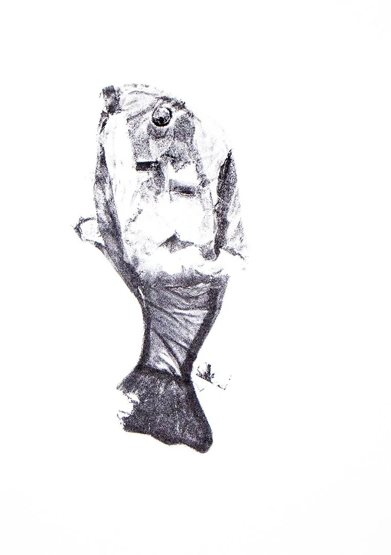 untitled, monoprint, 18 x 12.75 inches, 2025