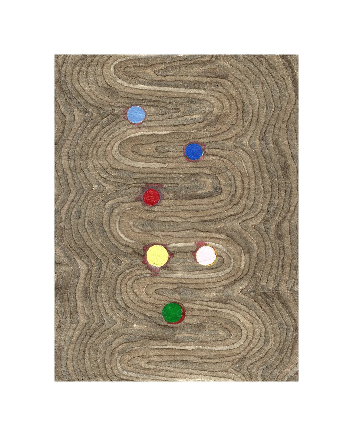 remembering accardo tackle #86, walnut ink and acrylic on paper, 6 x 4.5 inches, 2024