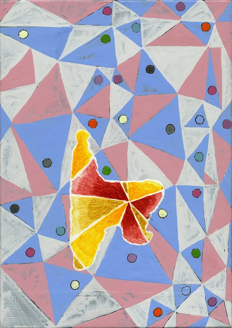 untitled, acrylic on canvas on panel, 12 x 8.5 inches, 2015