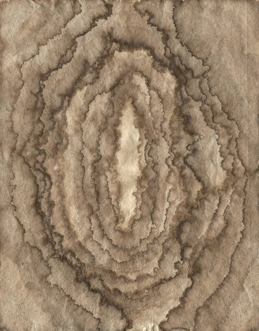 remembering accardo tackle #104, Sumi and walnut ink on paper, 6 x 4.5 inches, 2026