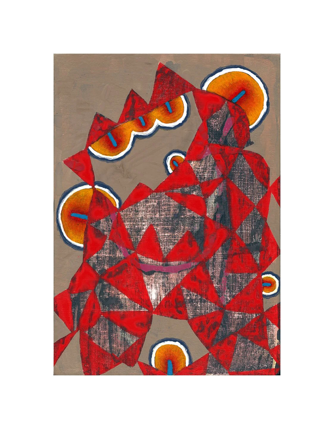 untitled, acrylic on canvas on panel, 12 x 8.5 inches, 2015