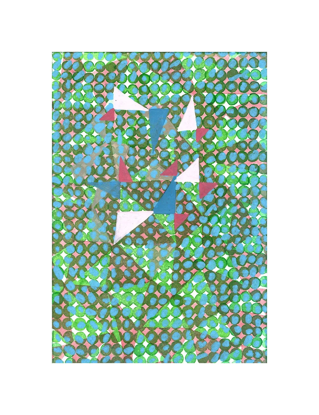 remembering accardo tackle #42, acrylic on paper, 8 x 5.5 inches, 2021