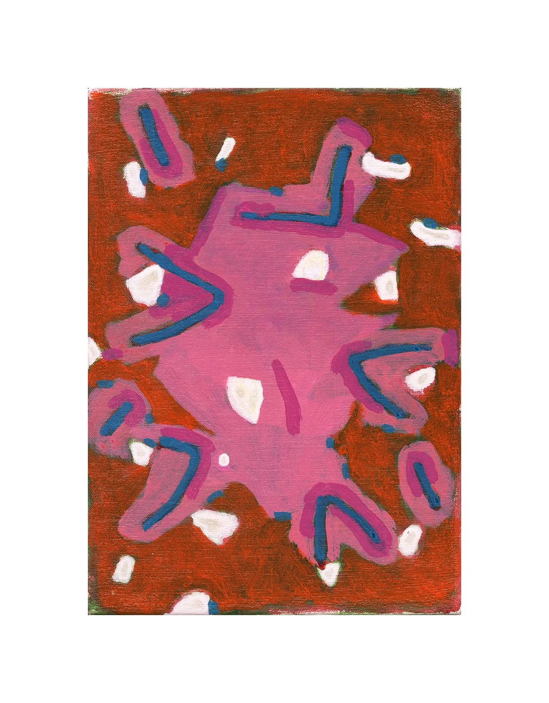 untitled, acrylic on canvas on panel, 12 x 8.5 inches, 2015