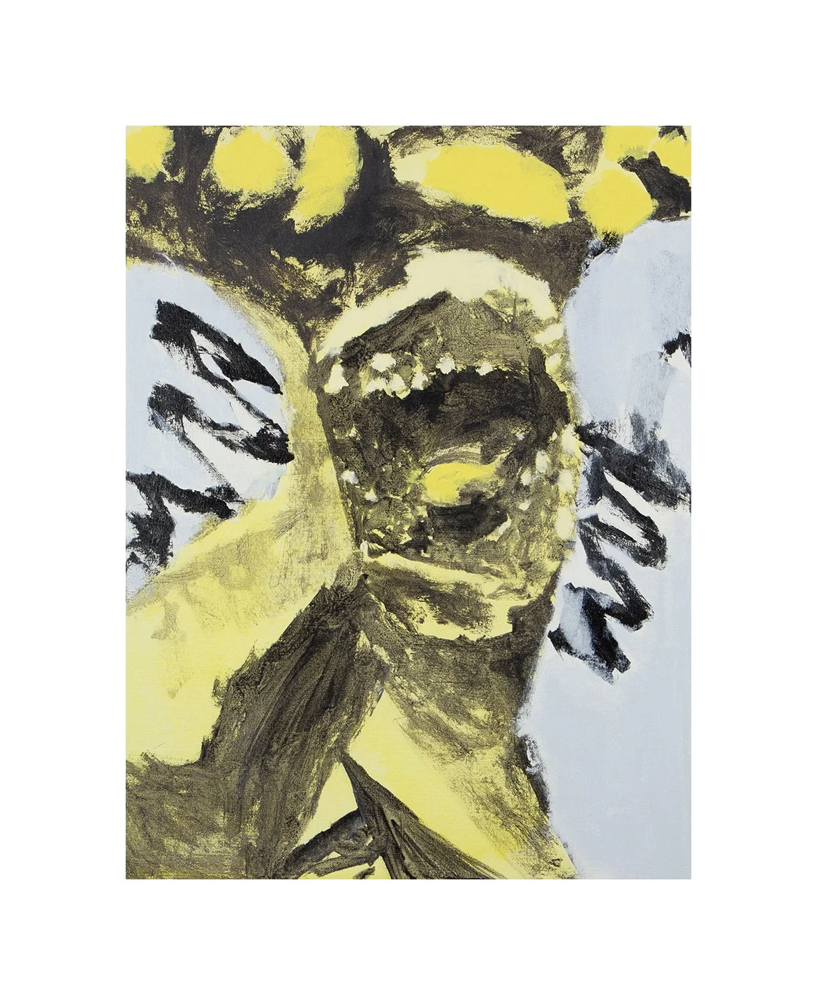 something in my father's hand, acrylic on canvas on panel, 24 x 18 inches, 2022