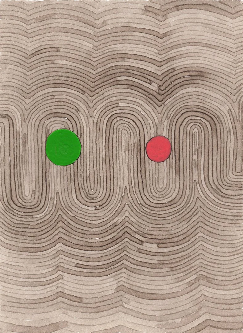 remembering accardo tackle #33, walnut ink and acrylic on paper, 7.5 x 5.5 inches, 2020