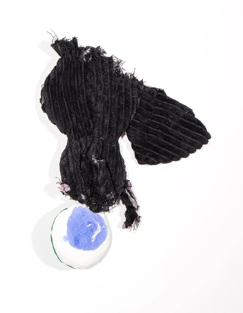 bat, dog toy, fabric, thread, acrylic paint, and polyester fiberfill, dimensions variable, 2025