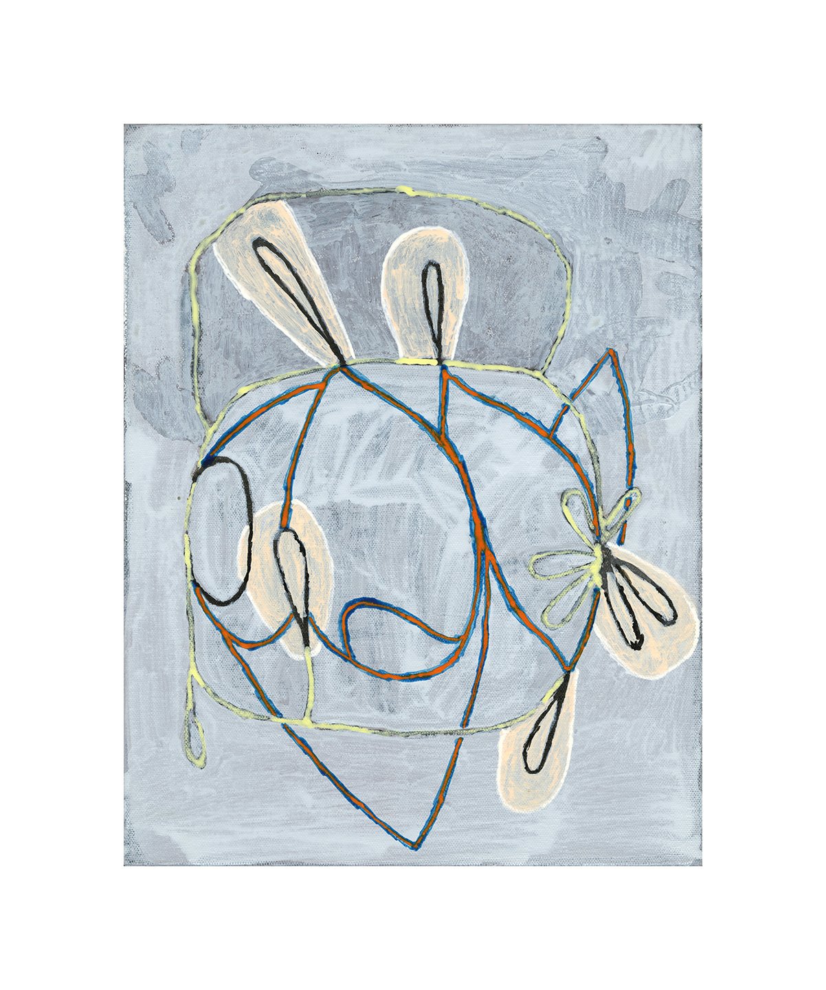 untitled, acrylic on canvas on panel, 16 x 12.5 inches, 2010