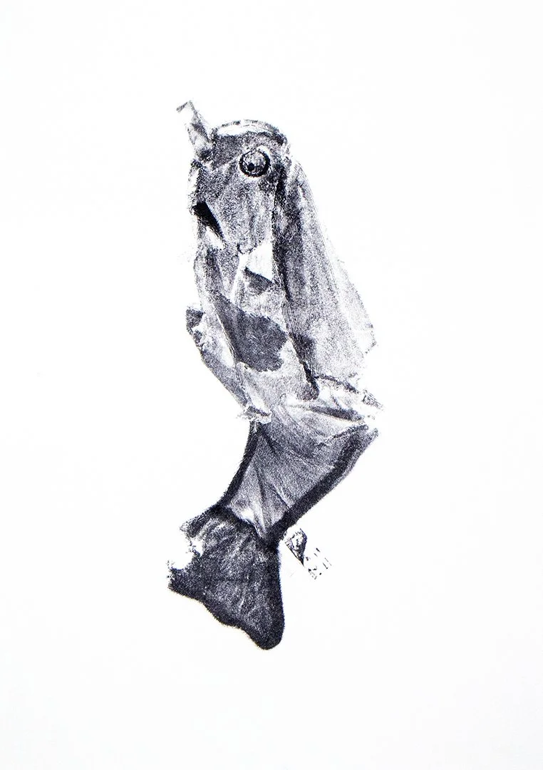 untitled, monoprint, 18 x 12.75 inches, 2025