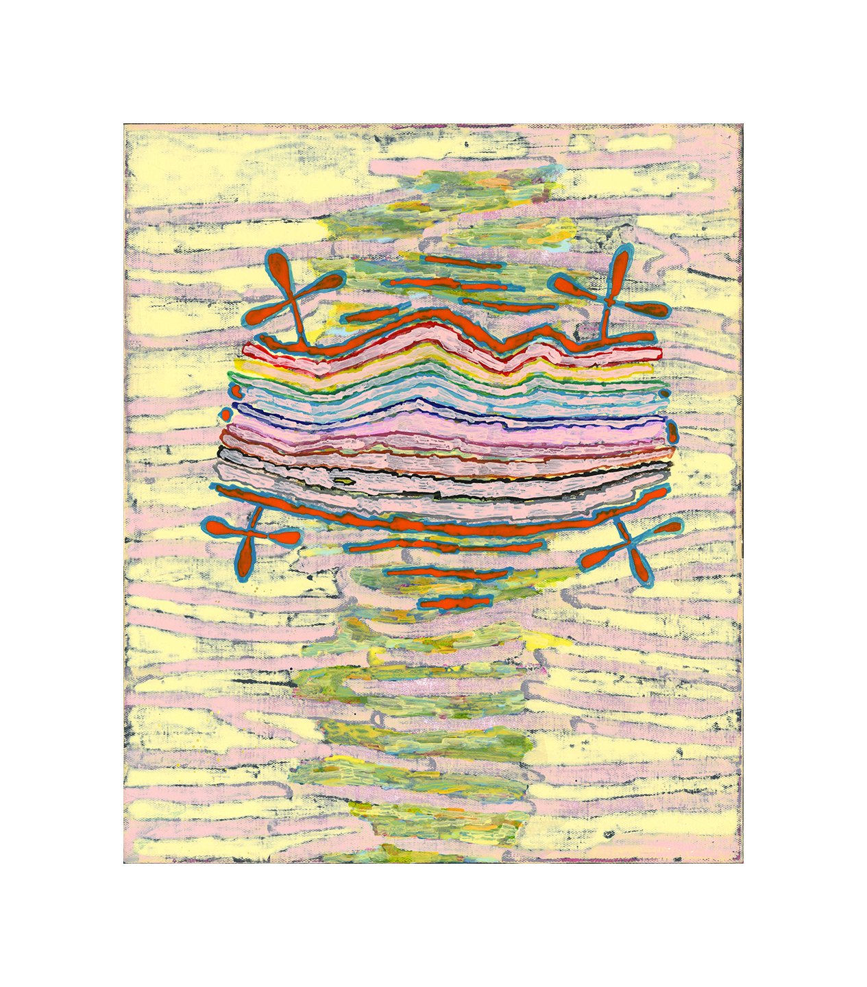 untitled, acrylic on canvas on panel, 18 x 15 inches, 2010